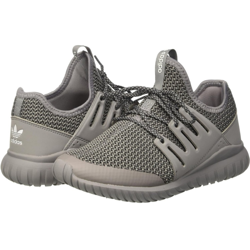 adidas Originals Tubular Radial J Solid Grey Textile size 5.5 Juniors (Wom. 7)